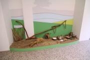 allestimento diorama con repliche archeologiche preistoria